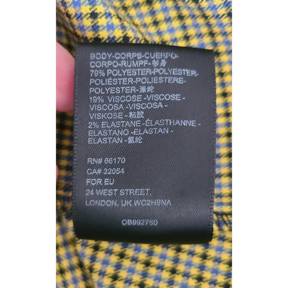Urban Outfitters Y2K Plaid Mini Skirt Size Medium Retro Academia Slit Short 90s - Picture 12 of 12